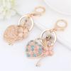 Packaging Decoration Backpack Pendant Key Ring Love Heart Keychain Crystal Key Pendant Keys Holder