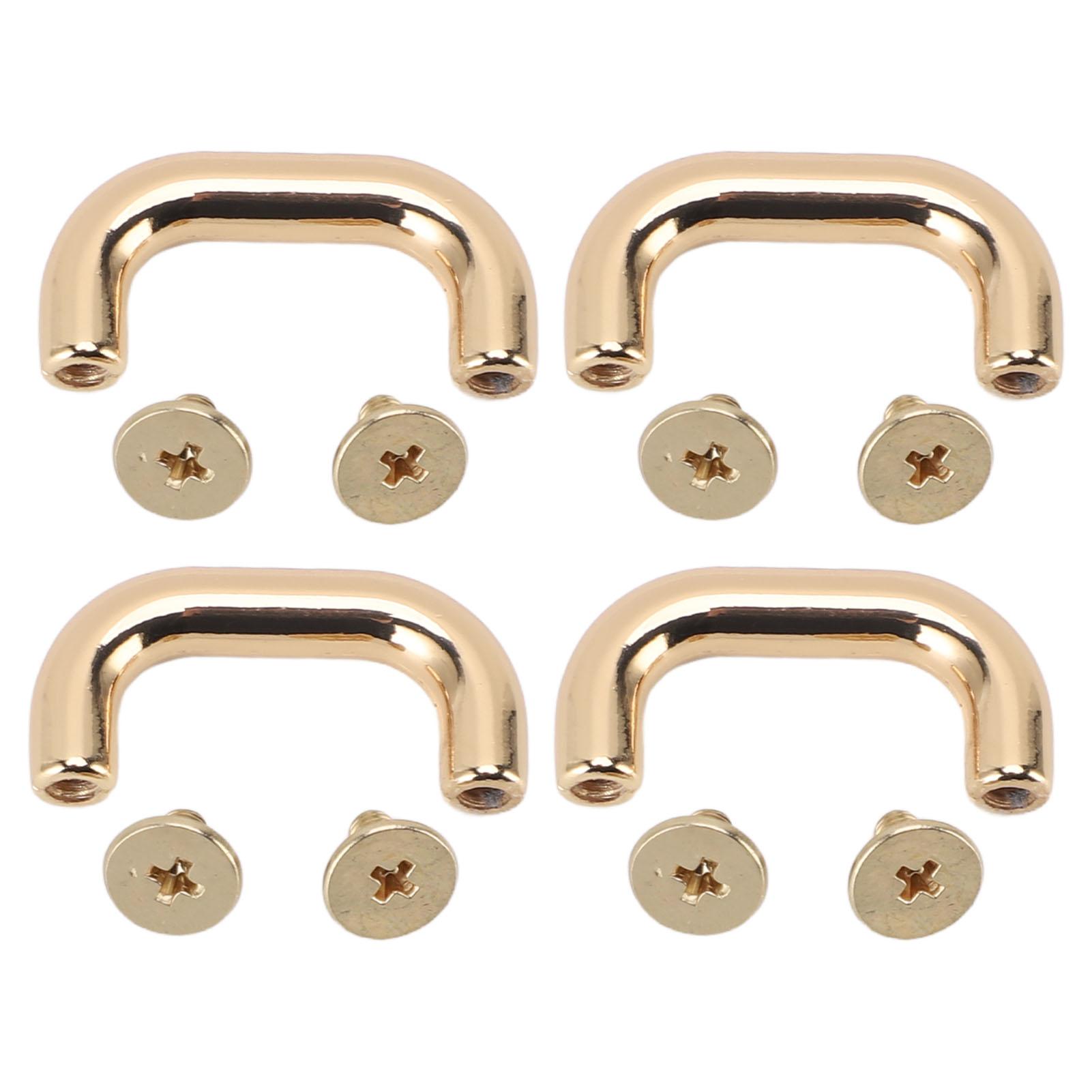 20 Set Fibbie ad Anello a Forma di U Viti Incrociate Maniglie a Ponte ad Arco Ferramenta per Borsa Borsa oro