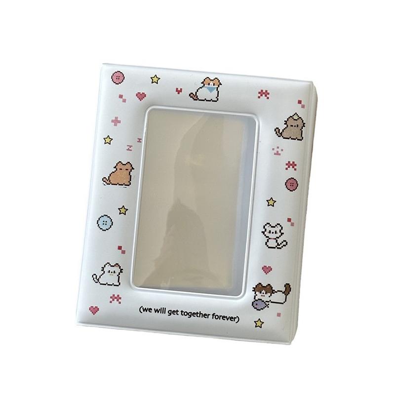 

Милый фотоальбом 3-дюймовый держатель для фотокарт Idol Card Binder Collection Book 32 Pocket Book Альбом Чехол для хранения фотокарт