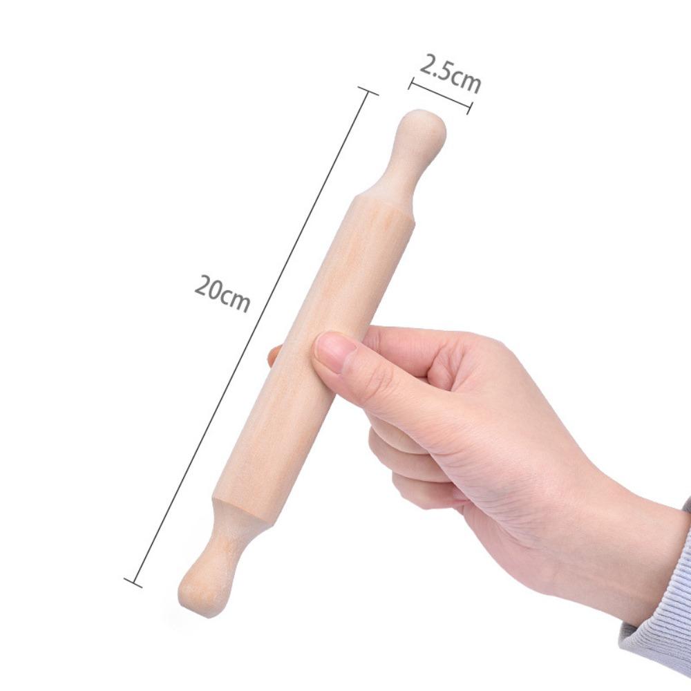 

Comfortable Grip Handles Rolling Pin Toy Mini Dough Roller Pin Children s Rolling Pin For Children B 20x2.5cm