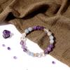 Festive Gifts Amethyst Aquamarine Clear Crystal Beaded Bracelet Natural Spiritual Fashion Jewelry For Women Daily Wear Gift Ideal For Clarity