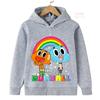 Podzimní Vtipné Dětské Mikiny The Amazing World Of Gumball Mikina s Kapucí Děti Kluci Dívky Grafická Ležérní Sportovní Mikina