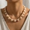 Love Heart Acrylic Necklace Choker Sweater Chain Fashion Women Clavicle Chain  Beach