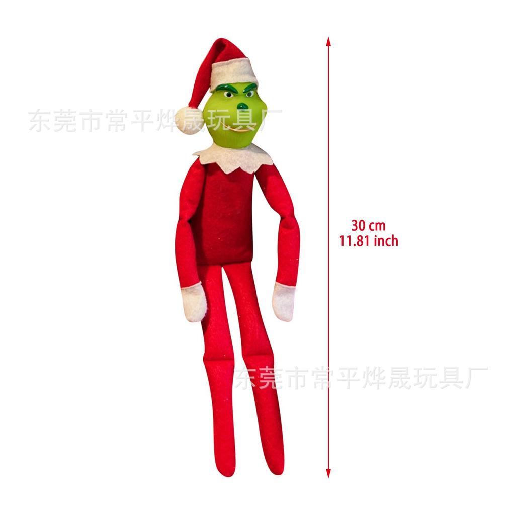 New Grinch Christmas tree decorations Green Monster Doll Christmas Decoration Cute Cartoon Hanging