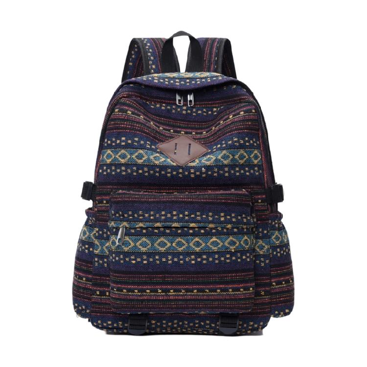 

Ergonomic Ethnic Styles Backpack For Everyday Use Fashionable School Bag Suitable For Students And Office Worker Teens глибокий/синій