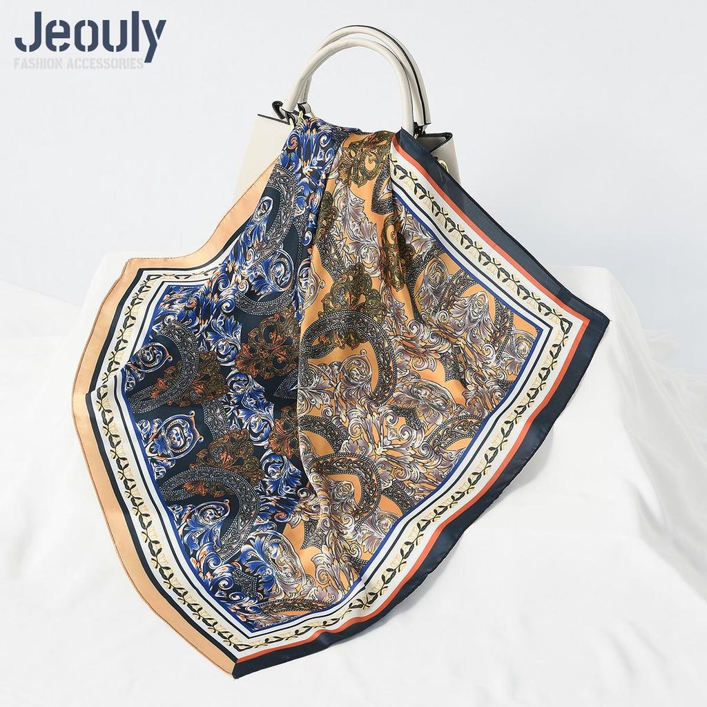 Cross-Border 70cm Silk Cashew Print Scarf - Autumn/Winter Women's Fashion Headscarf