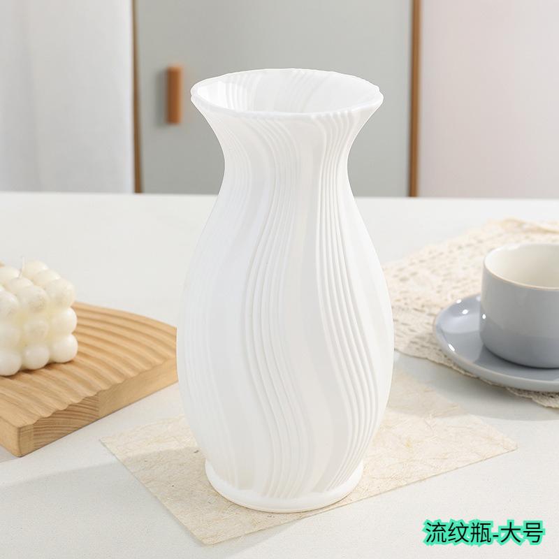 Nordic Plastic Small Vase for Table Flower Vase Tall Large Plastic Vases for Wedding Centerpieces Home Living Room Wedding Decor
