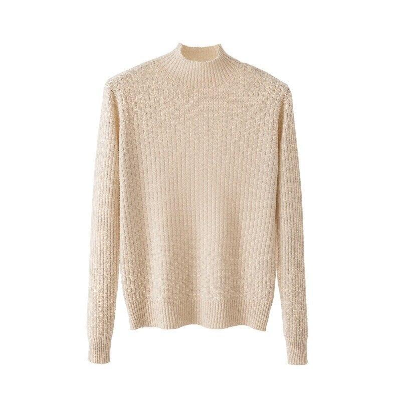 2023 Autumn Fashion Turtleneck Sweater Women Winter Loose Long-sleeved Jumpers Tops Women Bottoming Warm Knitwears 28730