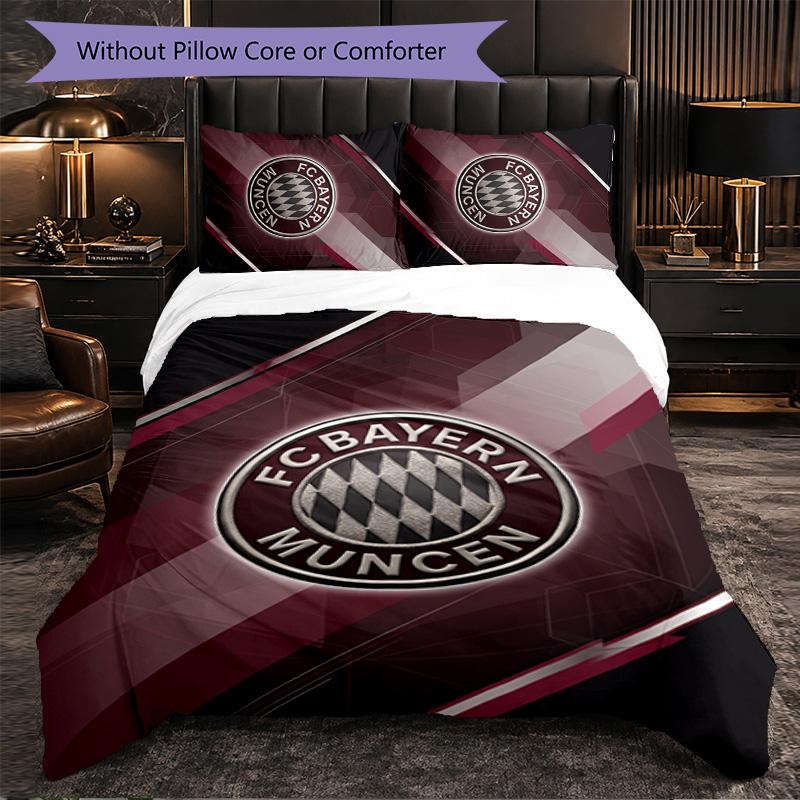 Biancheria da letto a tema Bayern Monaco Set 3 Pezzi Copripiumino Biancheria da letto decorativa per stanza di adolescenti Decorazione per la casa