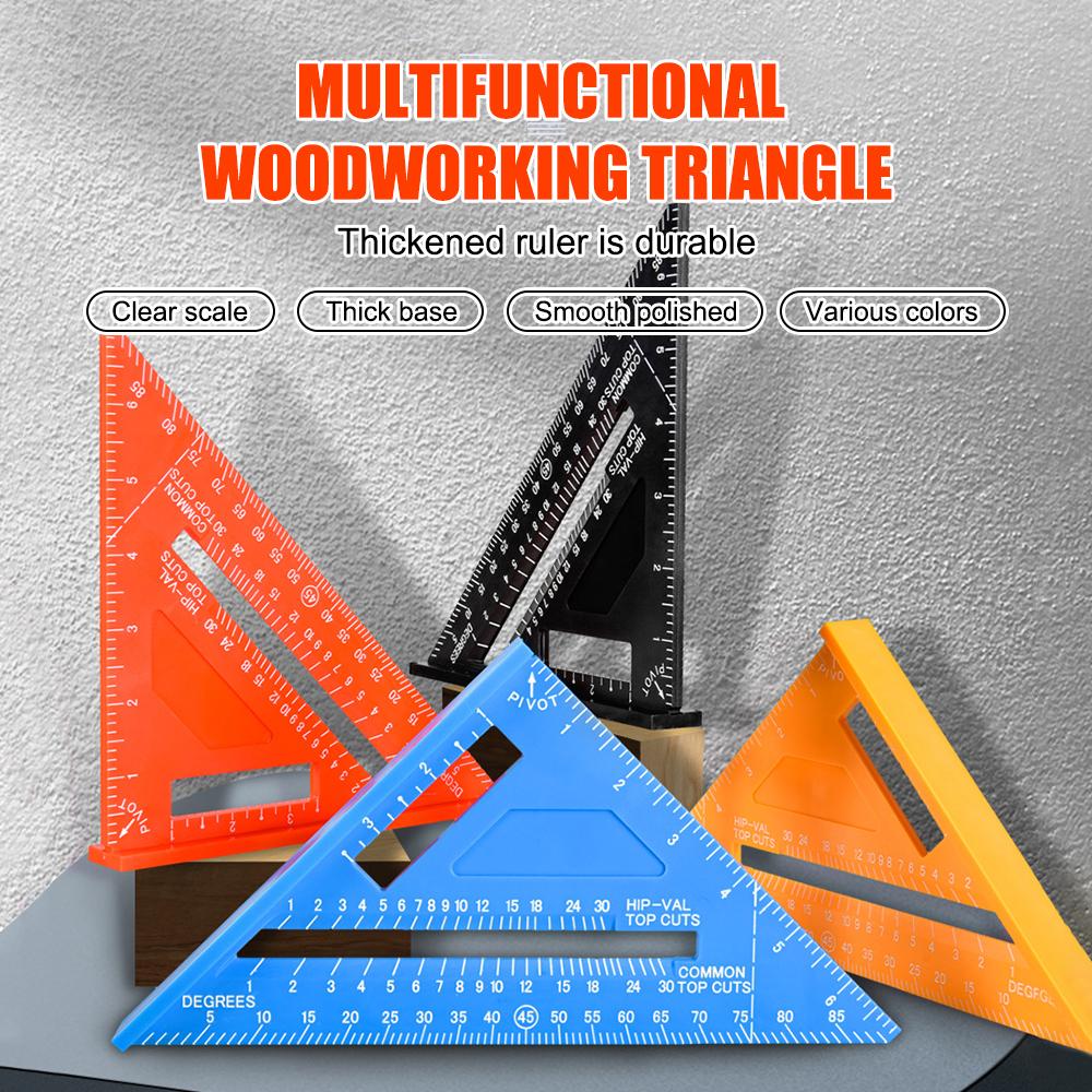 7/12inch Triangle Angle Protractor ABS Plastic Speed Square Measuring Ruler Carpenter Woodworking Measure Tool
