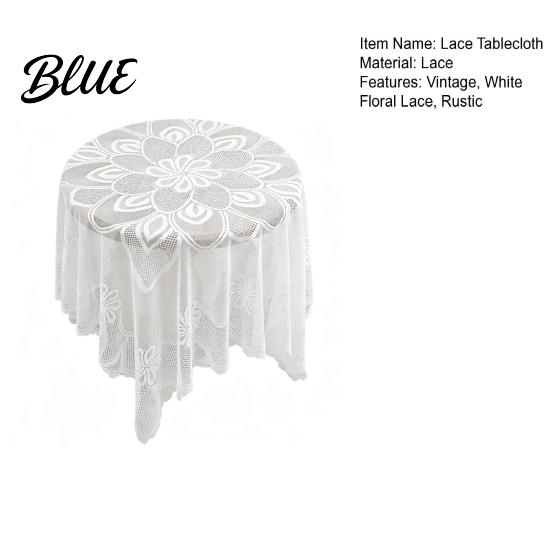 Lightweight Table Cover Washable Tablecloth Tablecloth Rustic Floral Lace Vintage White Boho Cover Dining Cloth