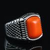 Anillo Retro Colorido de Piedras Preciosas Moda Masculina Punk Hip Hop Accesorio