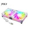 Desktop Cooling Fan USB Computer Mini Single/Dual 1800RPM Mute Heat Dissipation Small Space CPU Cooler Accessories for Android TV Box Router SingleFan