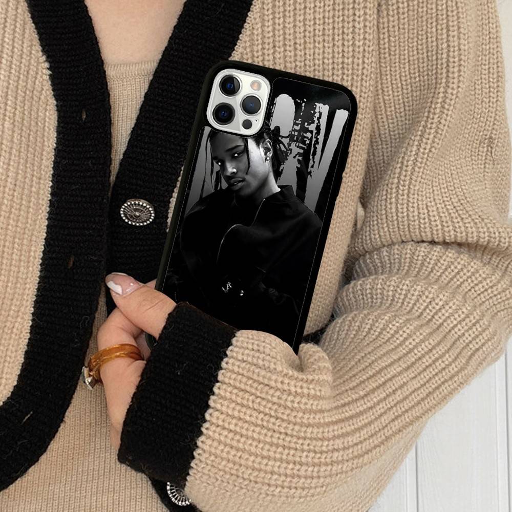 Hip Hop Rapper Asap-Rocky PC+TPU Phone Case For IPhone 17 16 15 14 13 12 11 Pro Max Plus Kawaii Cartoon Cover