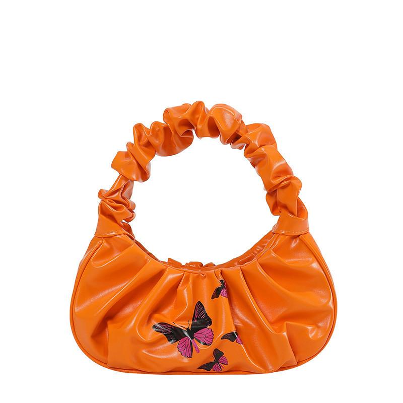 Chic Cloud Tote Bag For Women With Butterfly Details And Magnetic Closure оранжевый