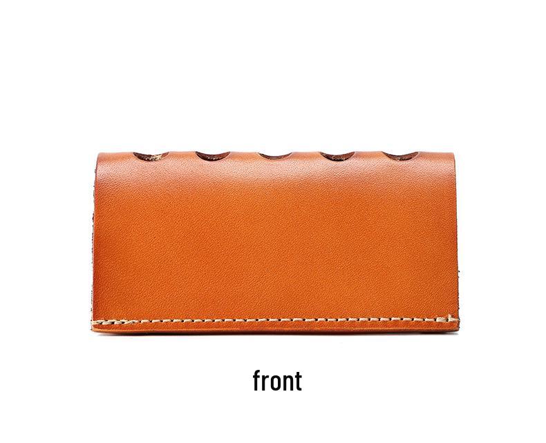 Retro Genuine Leather Handmade Multifunctional Pen Holder & Stationery Storage Rack