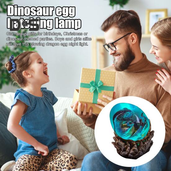 Noční světlo ve tvaru dinosauřího vejce, ručně vyrobená lampa ve tvaru draka, lampa ve tvaru líhnoucího se dinosauřího vejce pro dětský pokoj, dekorace do dětského pokoje, dárek pro milovníka dinosaurů