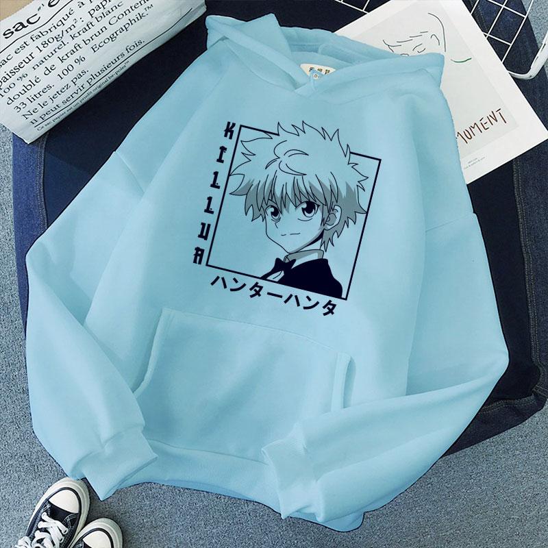 Kawaii Hunter X Hunter Women Hoodies Sweatshirt Killua Zoldyck Anime Manga Loose Hoodie Sweatshirt Oversized Winter Pullover Clothes