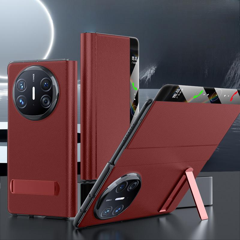 Suitable for Huawei MateX6 Mobile Phone Case Bracket Smart Window X6 Full-inclusive Anti-fall Folding Business Flip Leather Case