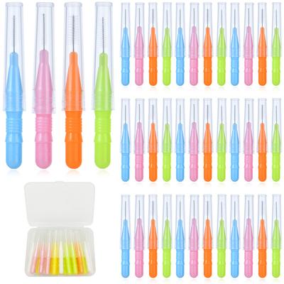 40Pcs Interdental Brush Tooth Dental Floss Toothpick Braces Oral Care Cleaning Tool for Teeth Whitening