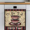 Coffee Mug Poster Cabinet Kitchen Dining Room Background Landscaping Decorative Stickers