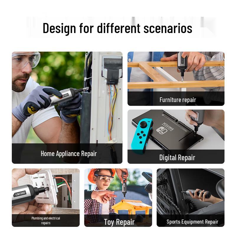 Deli Rechargeable Mini Electric Screwdriver Drill CN plug (adapter included)