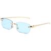 Leopard Head Frameless Sunglasses With Uv400 Protection For Fashionable Outdoor Wear
