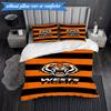 3PCS Wests Tigers Roar Strength And Pride Bedding Set 2D Printing (Includes 1 Duvet Cover + 2 Pillowcases Coreless), Bedroom decor,Fan gift