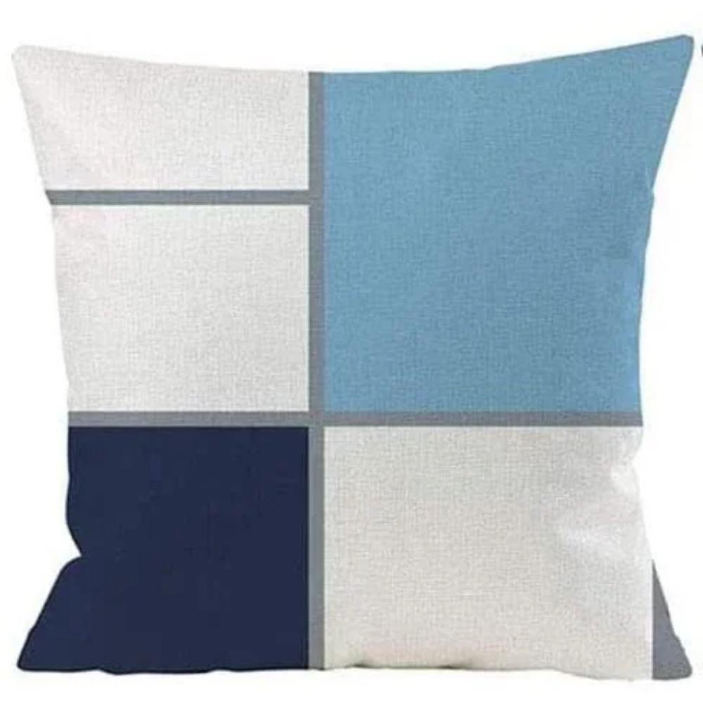 Modern Blue Geometric  Cushion Cover for Car Living Room Sofa Bedroom Home Decor Pillowcase