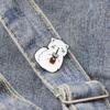 Adorable Cat with Heart Lemon Tea Enamel Brooch: Trendy and Versatile
