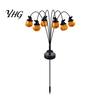 Festive Outdoor Yard Ornaments Solar Pumpkin Halloween Light, LED Scary Jack-o-Lantern Swaying Garden Stake Powered Jack-o-Lanterns Waterproof Pathway