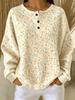 Fashion gradient striped waffle button hoodie