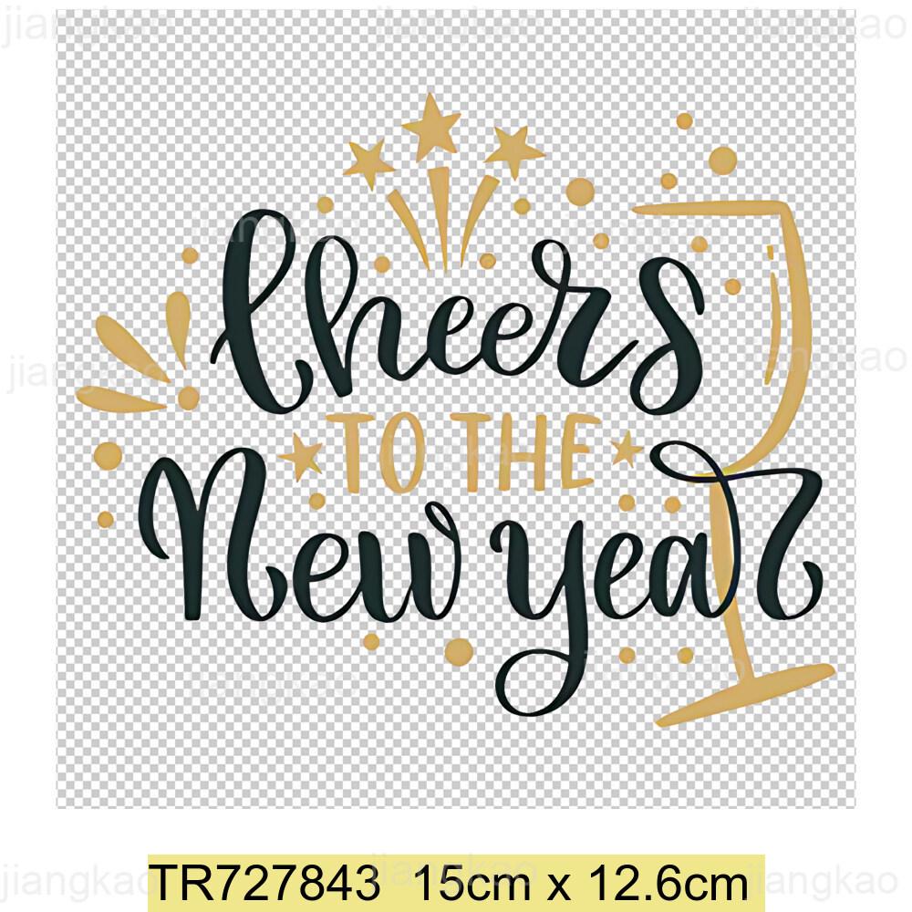 2025 New Year Patch for Clothing Iron-On Transfers for T-Shirt DIY Sticker Hello 2025 New Year Patch Heat Transfer Sticker