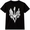 Winged Guitar T Shirt Vintage Rock N Roll Musician Graphic Tee Rocker Band Top