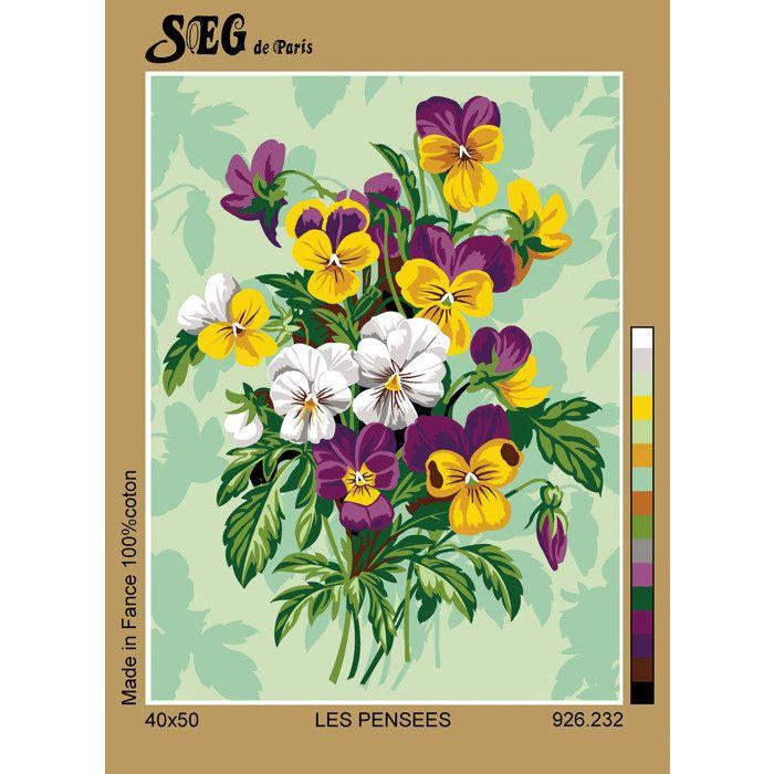 Antique Canvas Les Pensées 40x50cm