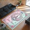 Hearts Theme Crystal Velvet Floor Rug Personalized Custom Name Text Warm Carpet Home Decoration