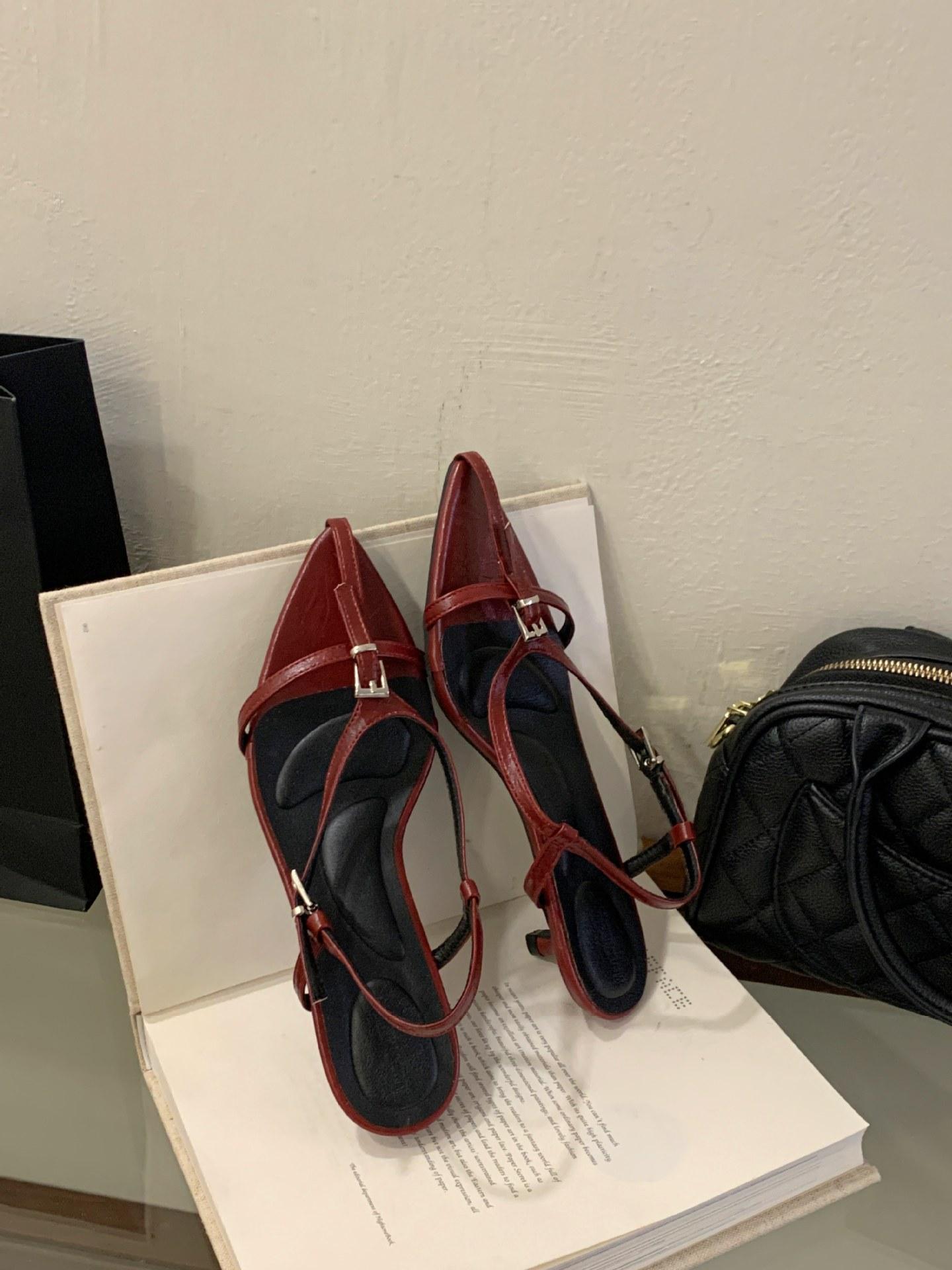 Women s Low Heel French Style Unique Design Sandals - Perfect for Daily Wear 35