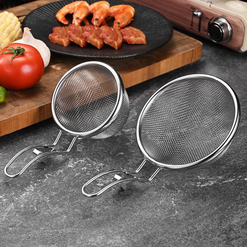 304 Stainless Steel  Pot Strainer Cooking Surface Strainer Lo Mein Strainer  Pot Meat Boiling Spicy  Pot With Hook