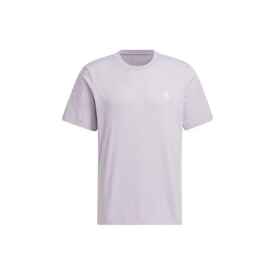 adidas Logo Sports Casual Solid Color Round Neck Short Sleeve Drop Shoulder T-Shirt Unisex T-Shirt Silver Purple JI9067