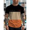 Nuova T-shirt Estiva Moda Uomo Personalità Geometria Fantasia Stampata T-shirt da Uomo Top