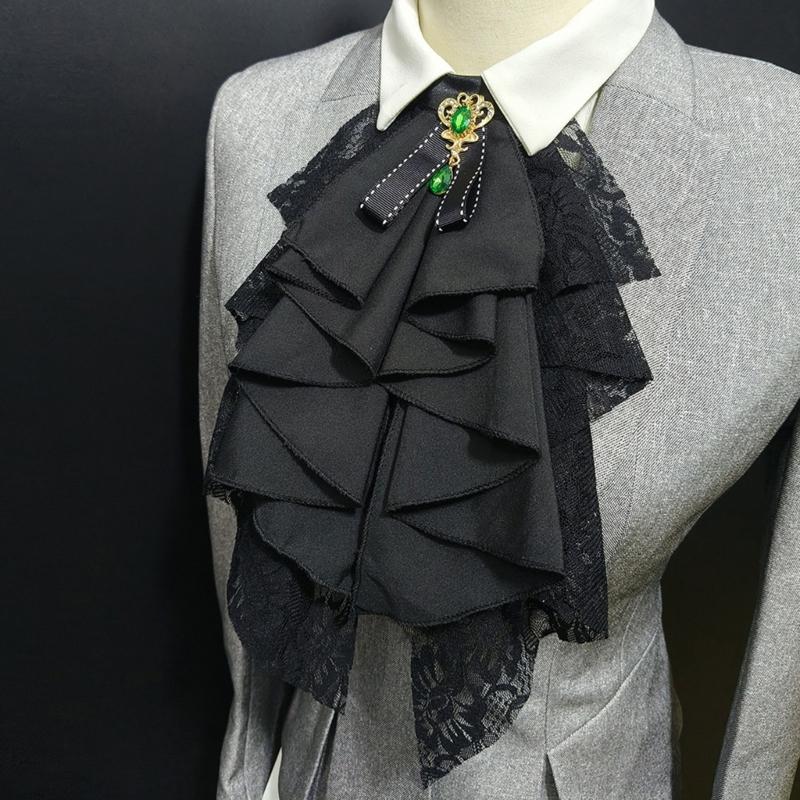 Royal Styles Detachable Collar Lace Ruff Collar NeckPiece Ruffle False Collar For Women Formal And Casual Occasion