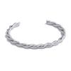 Yhpup Braceletjonc Métal Torsadé en Acier Inoxydable Imperméable Minimaliste Métal Mode Quotidienne Plaqué Or Bijou de Poignet