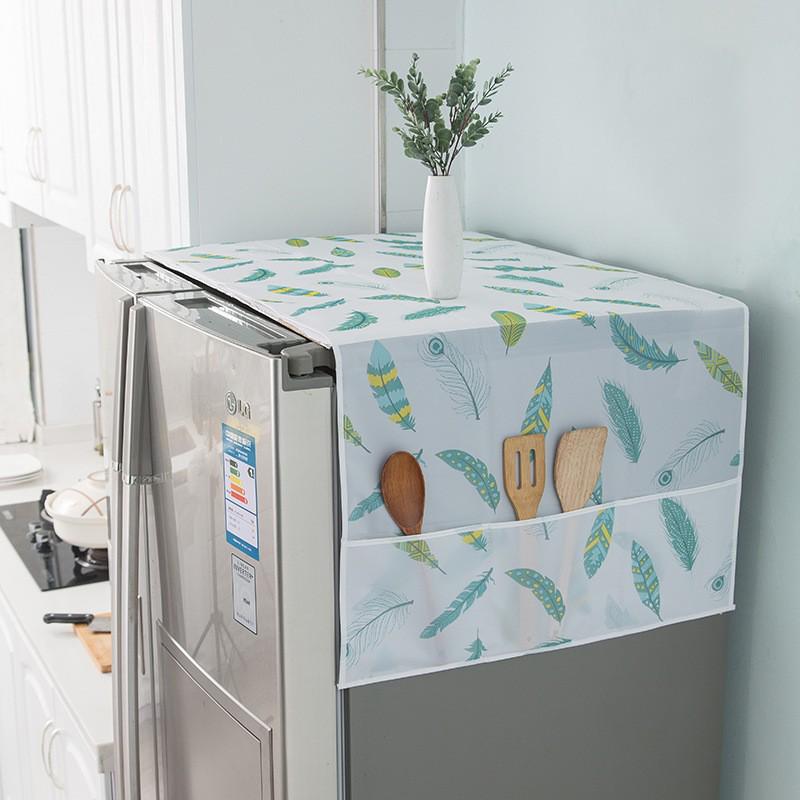 PEVA Waterproof Dustproof Refrigerator Cover & Storage Bag for Single/Double Doors
