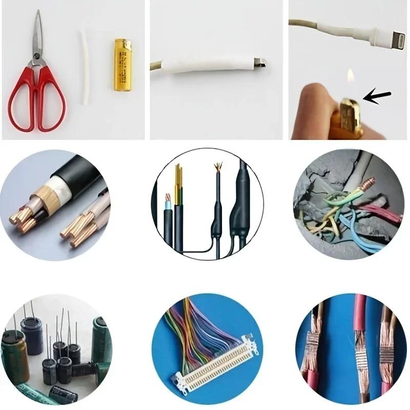 127pcs Black Red Heat Shrink Tubing 2:1 Assortment Polyolefin Tube Car Cable Sleeving Wrap Wire Kit