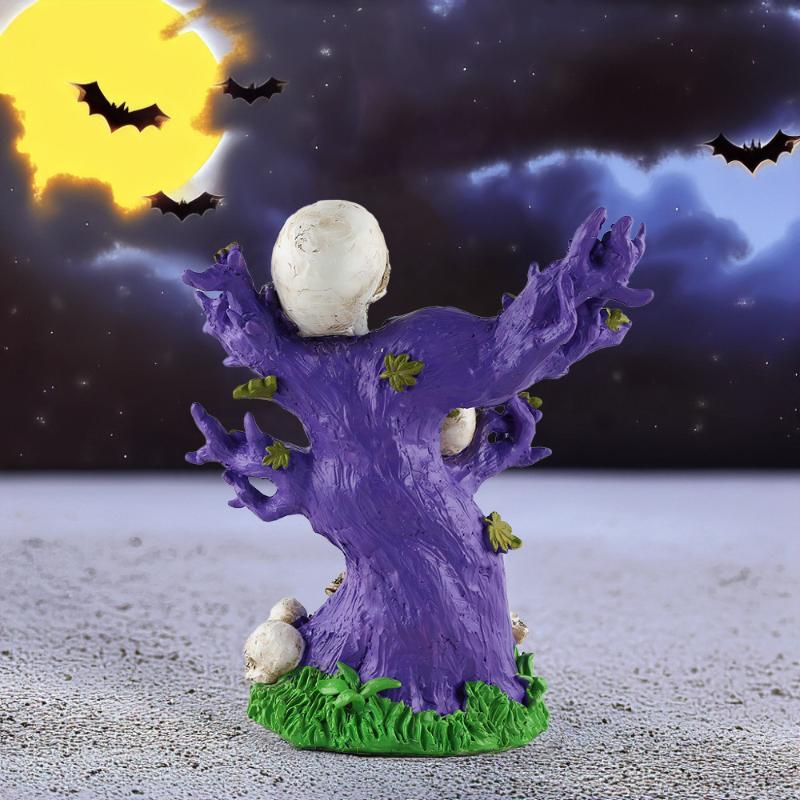 Spooky Skull Tree Spirit Ornament Figurines Creative Resin Craft for Halloween Living Room Décor Unleash Your Dark Side