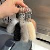 Mini Cute Mink Hair Small Tail Car Keychain Pendant Internet Celebrity Plush Tail Back Bag Pendant Gift