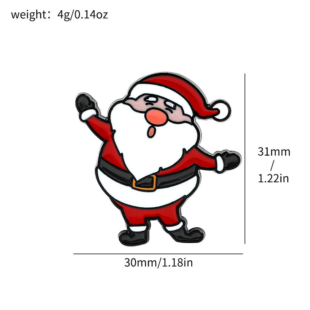 Милая рождественская брошь Санта-Клауса Снеговик Рождественская елка Рождественский венок Металлический значок