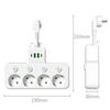 Multipresa EU con Interruttori Individuali e 4 Prese AC – Design Portatile, Porte USB/Type-C Opzionali