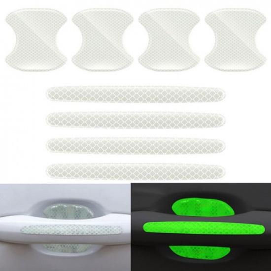 Car Door Handle Bowl Sticker Luminous Strip Protector Anti Scratch Film Sticker