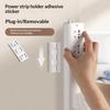 5/10PCS Self-Adhesive Wall Mount Power Strip Fixer Hanging Socket Holder No Drilling Cable Organizer for Home Use